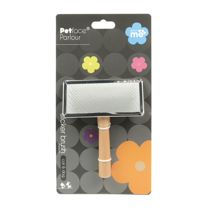 Petface Wooden Slicker Brush - Medium