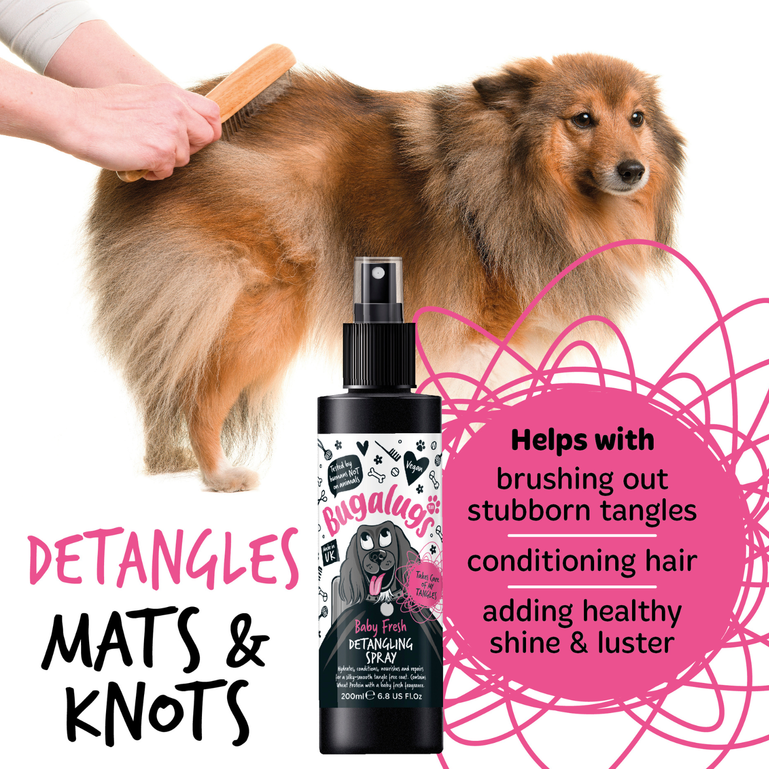 Bugalugs Baby Fresh Detangling Spray 200ml - Image 2