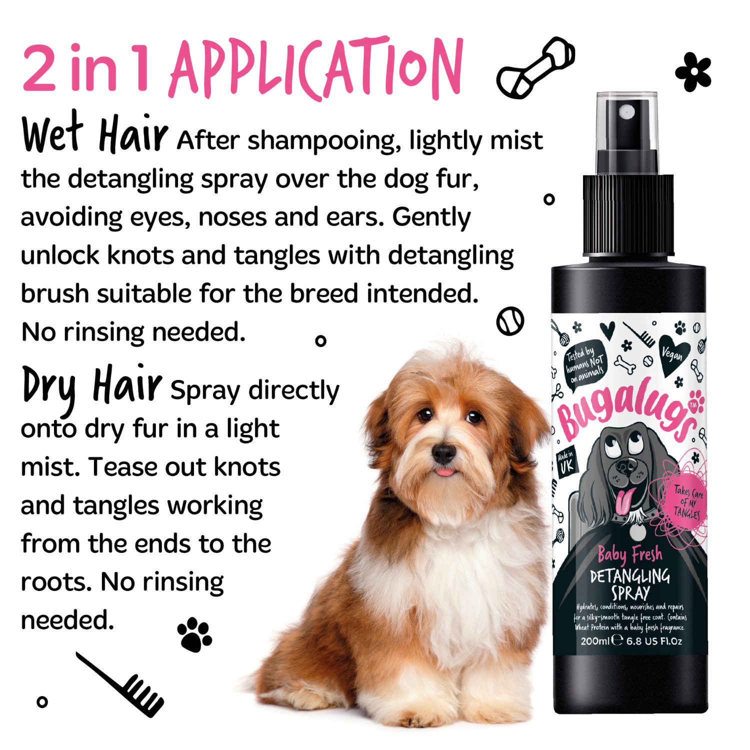 Bugalugs Baby Fresh Detangling Spray 200ml - Image 3