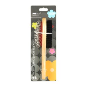 Petface Wooden Double Sided Brush - Large