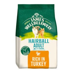 James Wellbeloved Hairball Cat with Turkey & Rice 1.5kg