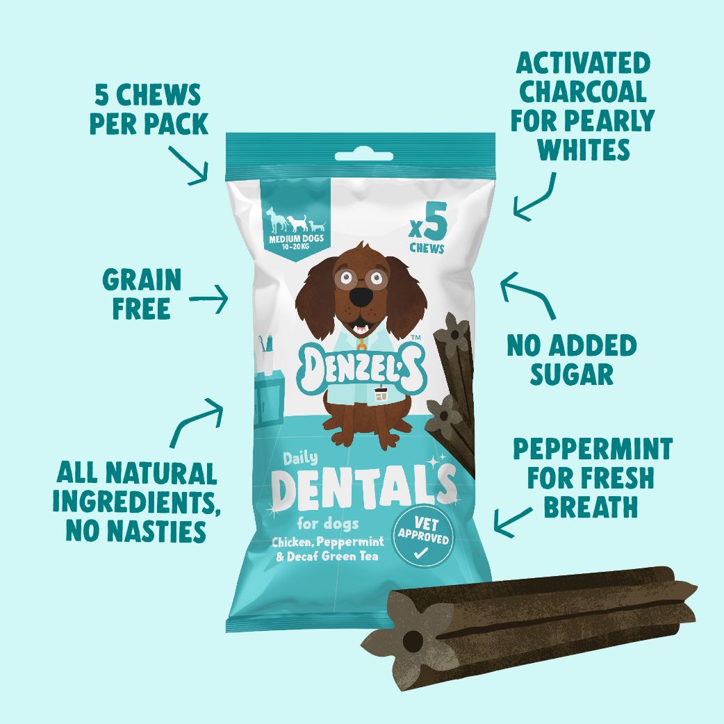 Denzel's Daily Dentals Chicken - Medium 5 Pack - Image 2