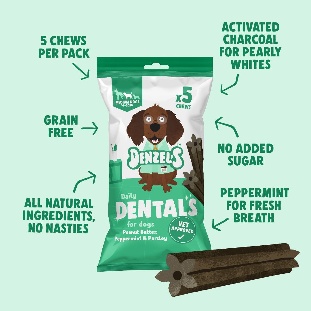 Denzel's Daily Dentals Peanut Butter - Medium 5 Pack - Image 2